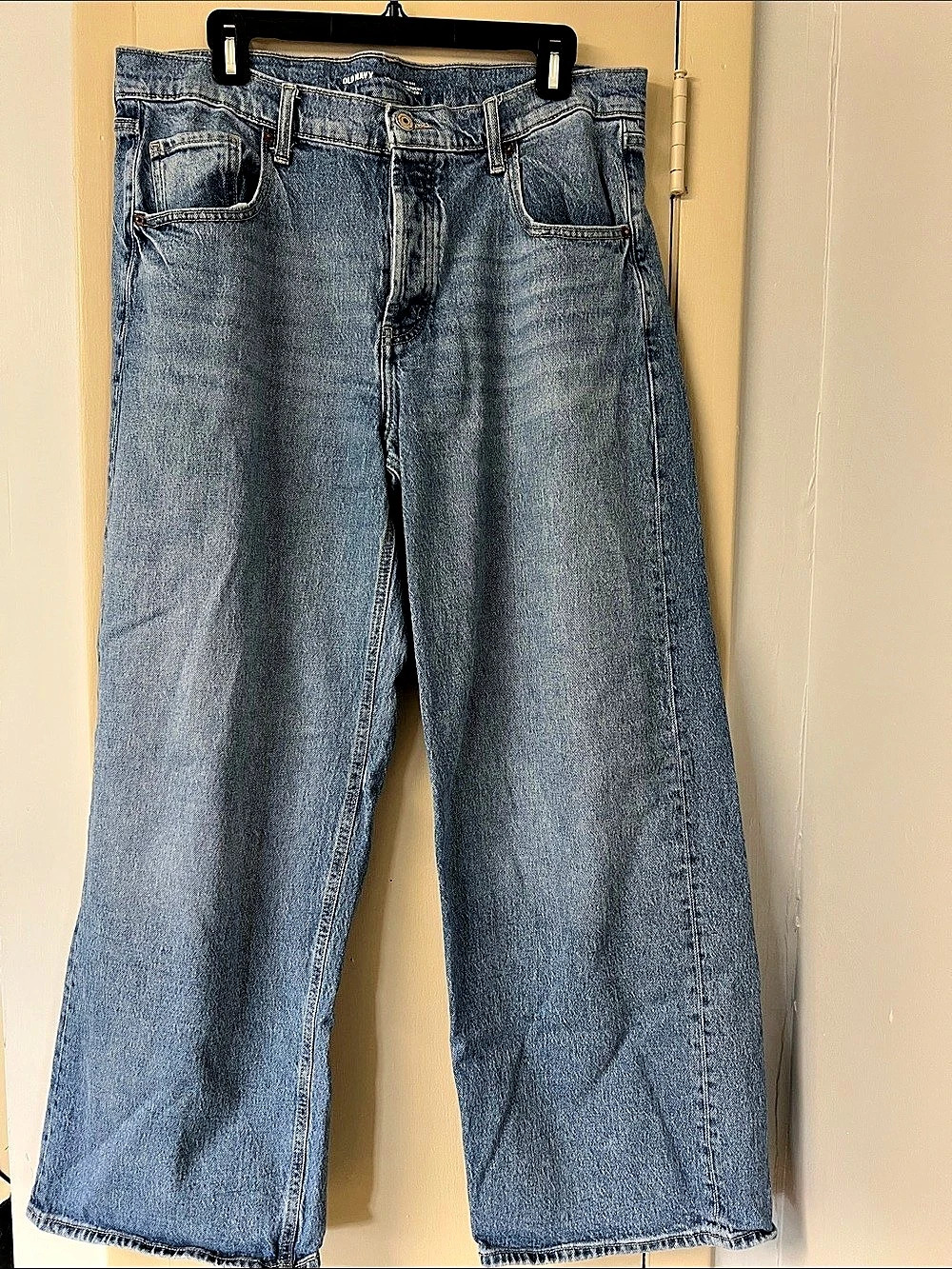 Old Navy Mid-Rise Slouchy Wide Leg Wide Leg Jeans in Blue Size 14